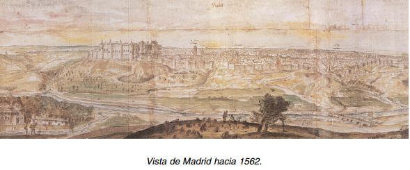 Vista de Madrid hacia 1562