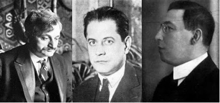 Lasker, Capablanca y Rubinstein