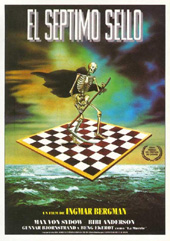 Cartel de la película "El séptimo sello" en español